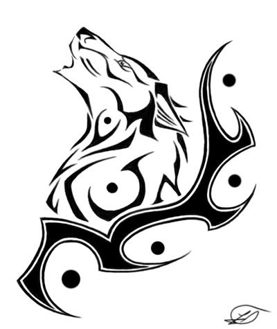 Tribal Wolf Tattoos Style-2