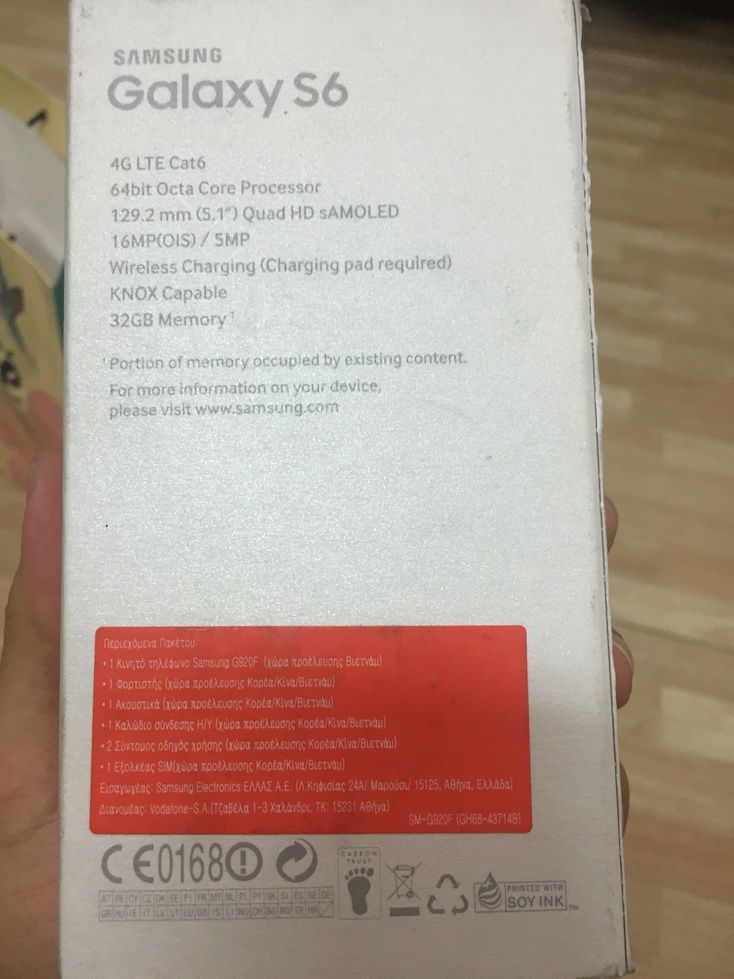 Samsung Galaxy S6 32Gb Black Sapphire hàng CHÂU ÂU New 100% nguyên seal box giá tốt - 1