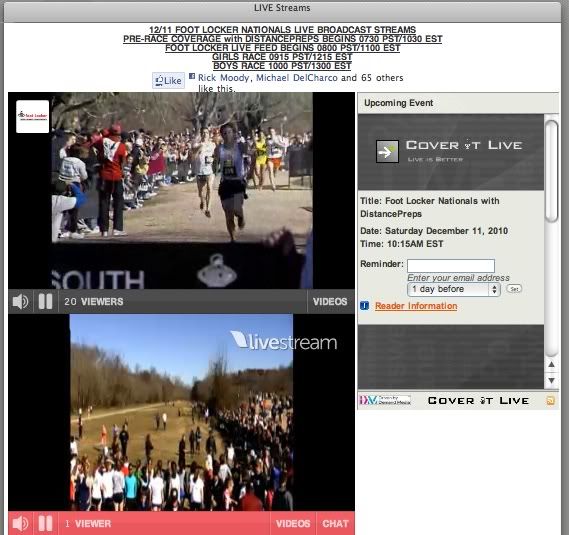 Blog with Live Video coverage