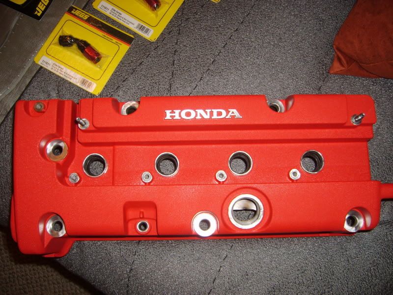 FS Wrinkle Red Spray Painted K20 Valve Cover .. The K