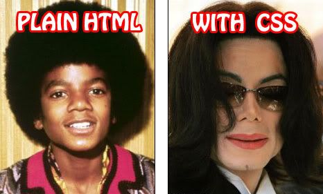 Michael Jackson - Before CSS and after