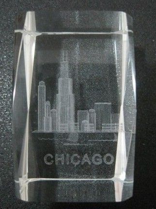 Kristal Chicago 4x4x4cm