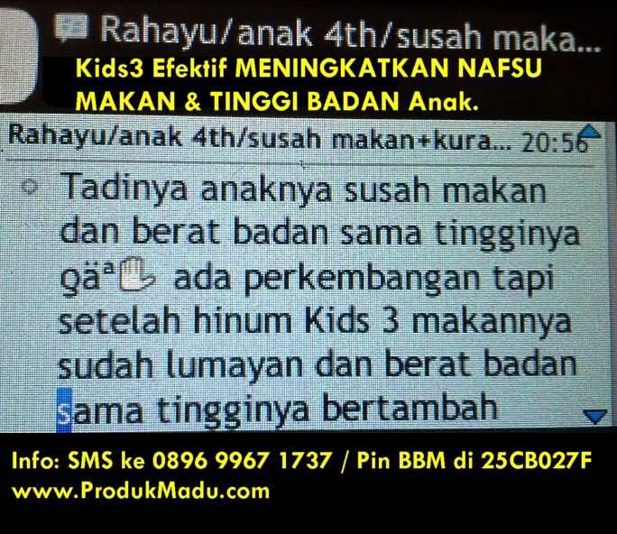 Kids 3 tingkatkan nafsu makan + tinggi badan photo Kids3utktinggibadannafsumakanRahayu.jpg