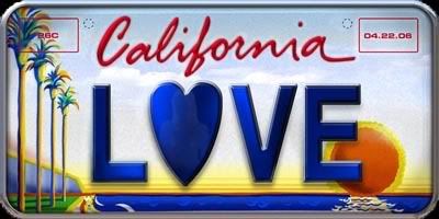 California License plate