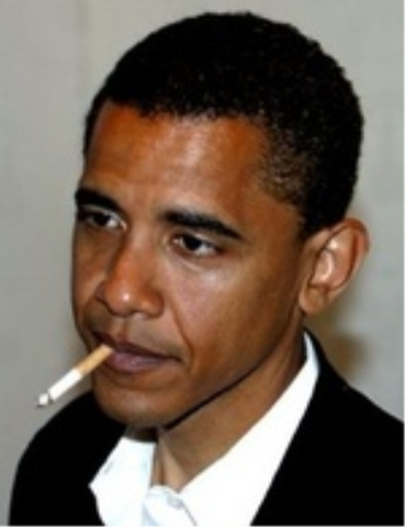 barack obama smoking a cigarette. The president arack obama