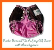 Rocket Bottoms In A Snap OS Cover w/ gussets - Pink Plaid