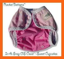 Rocket Bottoms In A Snap Os Cover w/gussets - Sweet Cupcakes