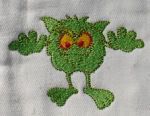 Embroidered Lil Gremlin DSQ Prefold Diaper *reduced*