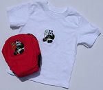 Embroidered Panda AIO/shirt Set size LARGE