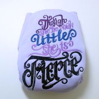 Embroidered OS Pocket  -  Though She Be But Little She Is Fierce