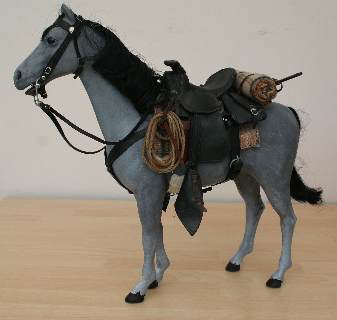 1:6th Custom Western Horse & Cowboy with Hot Toys Clothing & Soldier