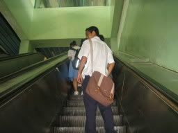 going up the escalator...haha.