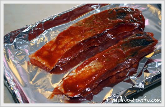 Miso Kochujang Salmon with Shredded Napa Cabbage Salad
