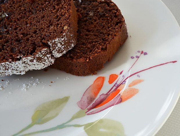 Schokoladenkuchen mit Orangen