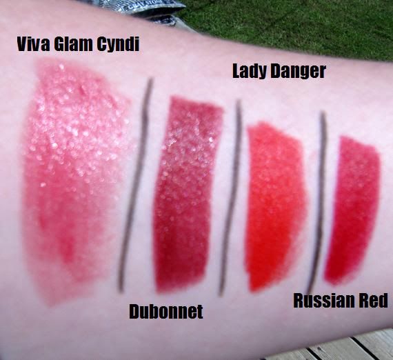 MAC Red Lipstick Swatches:
