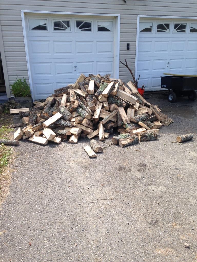 Does this pile look like 5 face cord of wood? IT IS FINALLY STACKED