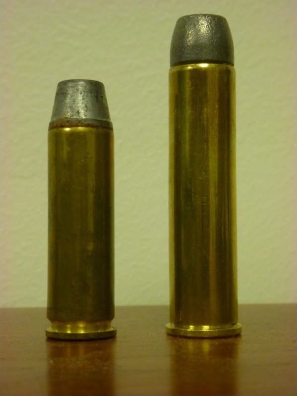 And a picture of the .50 Alaskan next to a .500 S&W Magnum.