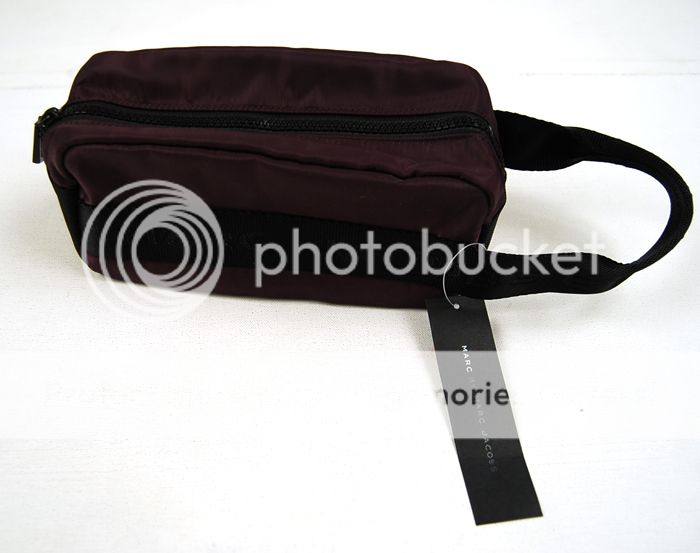 MARC JACOBS Nylon Newsboy DOPP KIT Travel Bag Wine NWT  