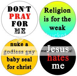 ANTI RELIGION pin/button set atheism atheist punk badge  