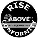 RISE ABOVE CONFORMITY pin button badge punk rock emo  