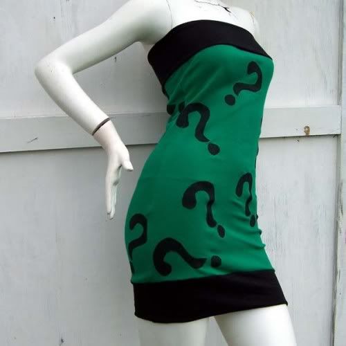 Riddler Girl Batman S-XL costume Cosplay Mini Dress Arkham DC DiY SExy ...