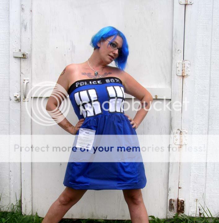 Police Box Party Dress Halloween Cosplay Tardis Inspired Doctor Dr Costume Who