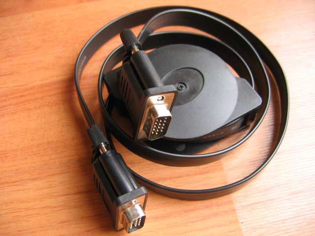 VGA SVGA 15P Male Male Monitor Retractable Reel Cable