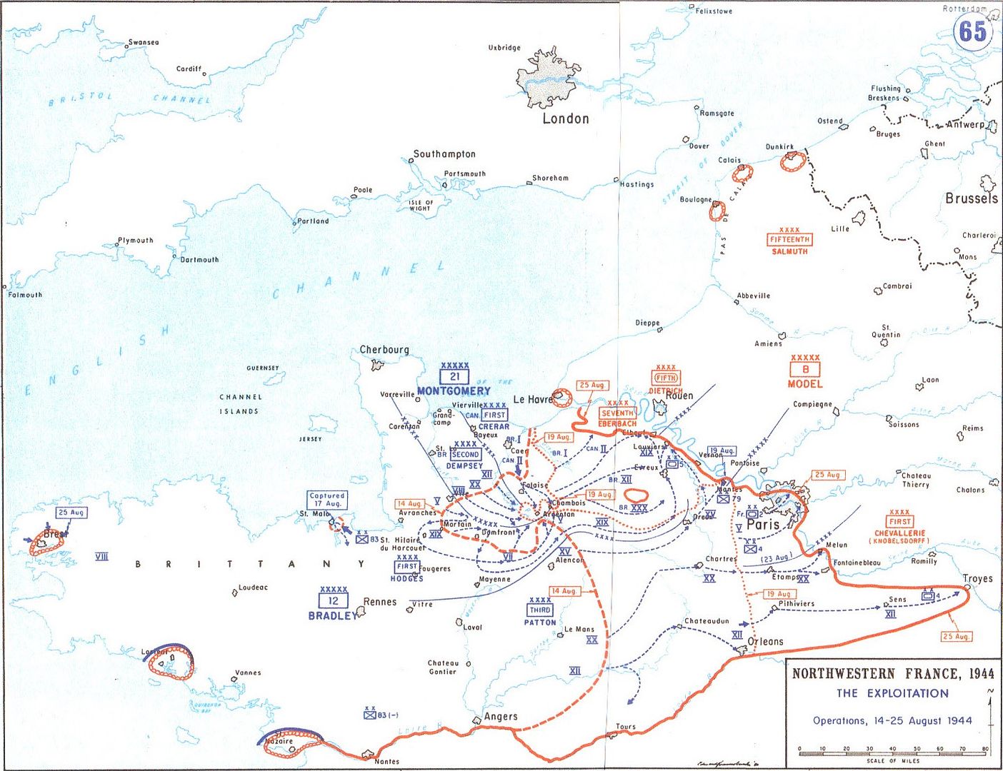 GERMANS FLEEING NORMANDY TO ESCAPE TRAP; NIMITZ SEES JAPAN’S DEFEAT ...