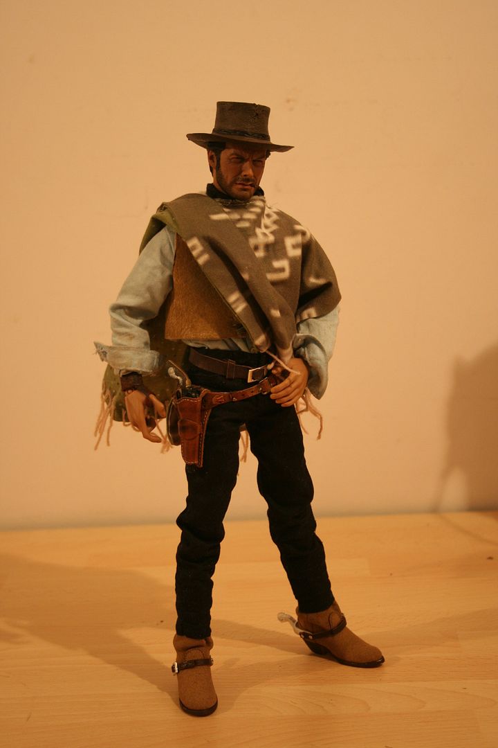 1:6th Custom Western Clint Eastwood Cowboy Figure with Horse and Saddle ...