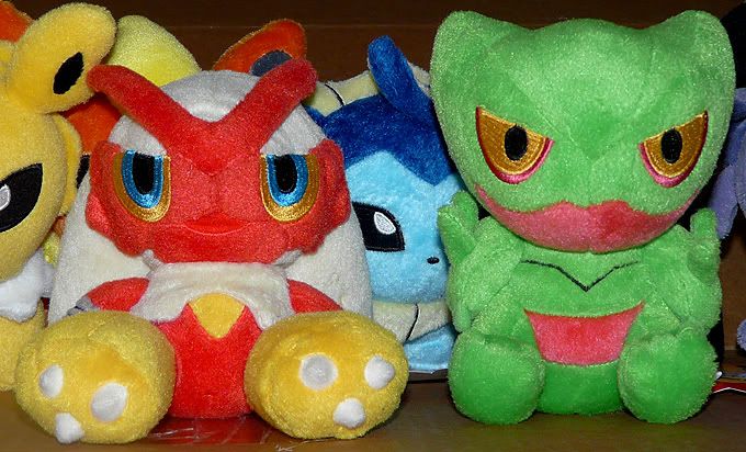 blaziken swampert and sceptile plush