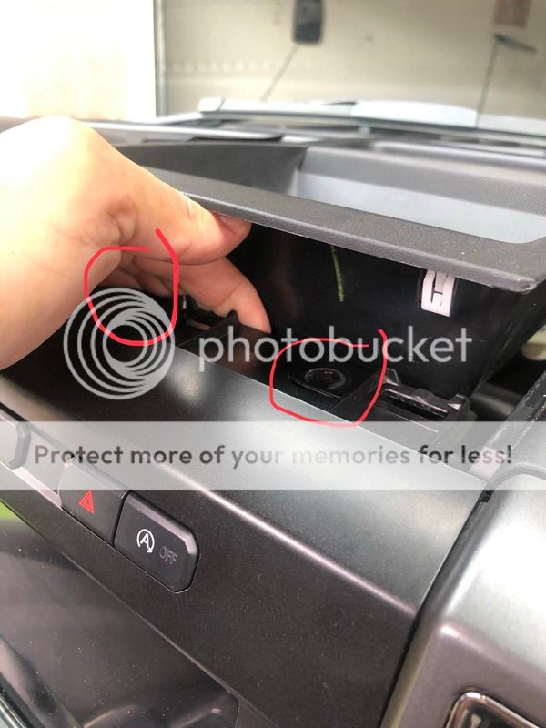 WRITE UP(pics inside) retrieving items that slide over center console "sync door" Ford F150